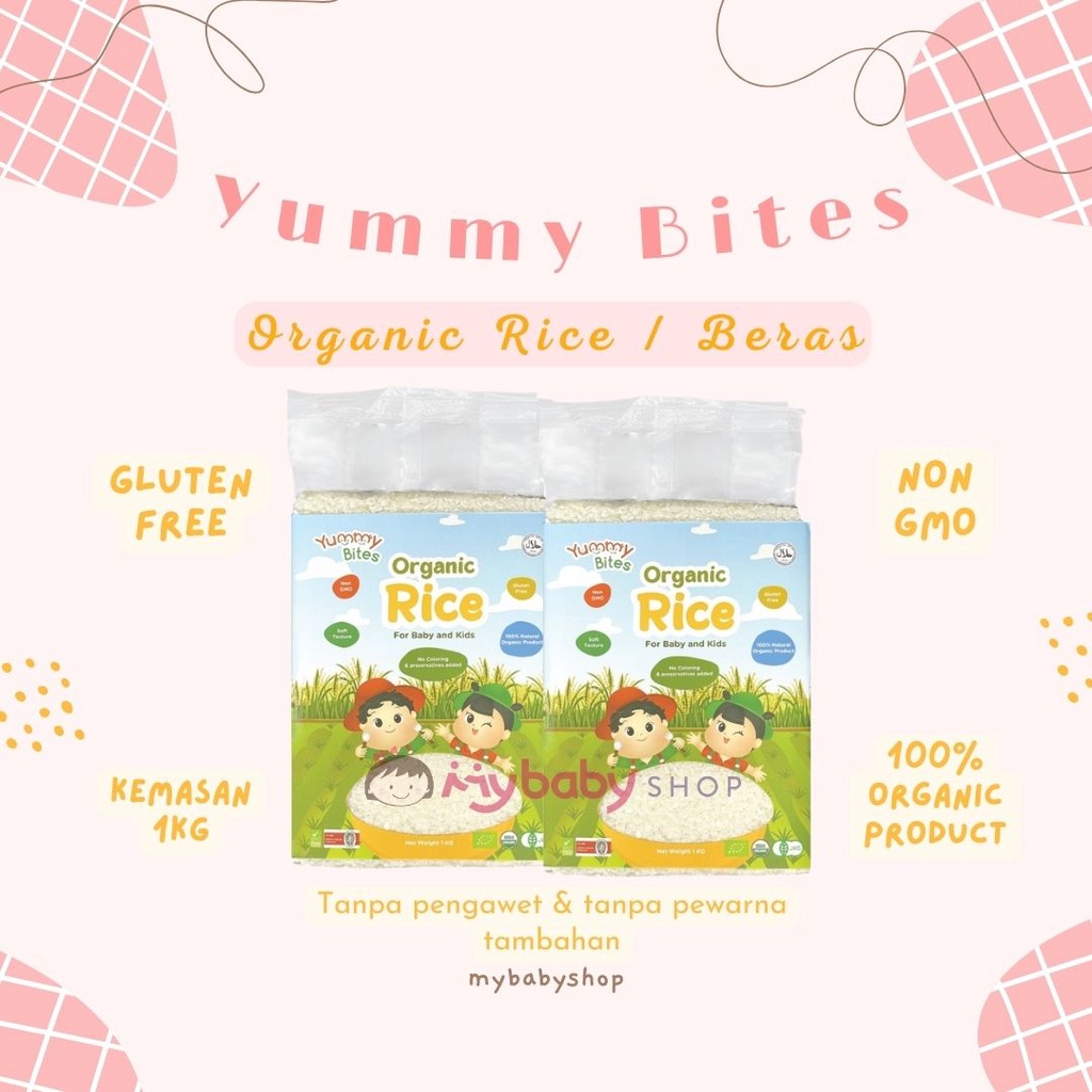 

Yummy Bites Organic Rice 1Kg / beras organik / beras putih / yummybites beras