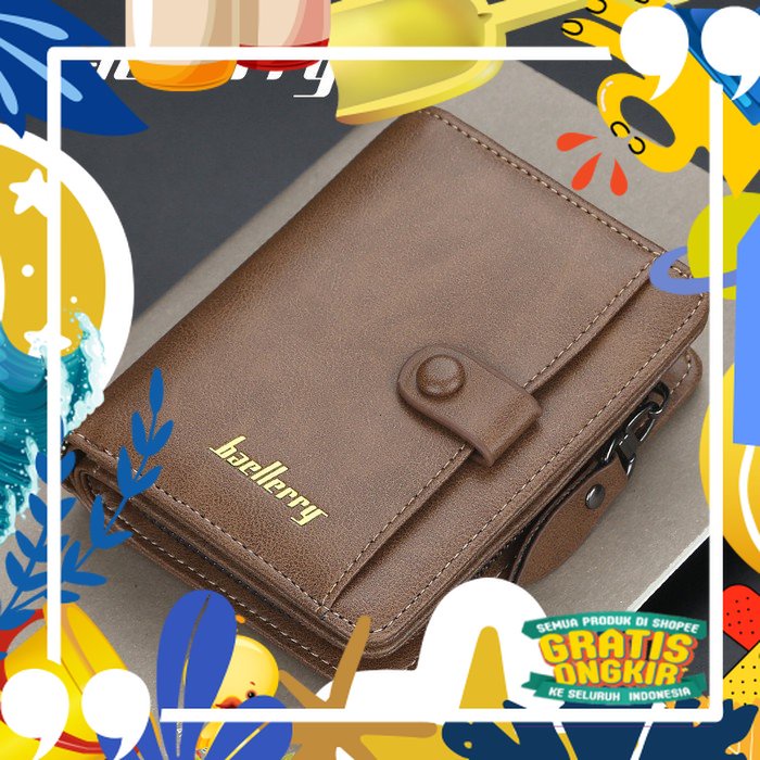 Super Mewah / Dompet Pendek Lipat Kulit Pria Tebal New Baellerry Wallet (D9153)