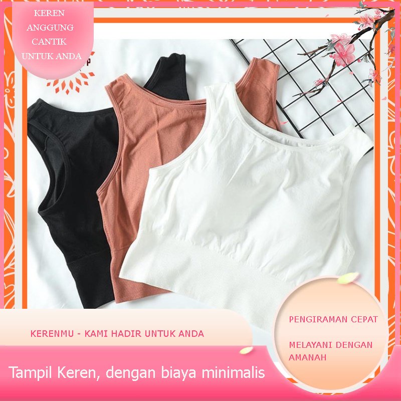 180 SIMPLE TANKTOP BRA KERENMU FASHION POLOS HALUS TANKTOP WANITA 70gr