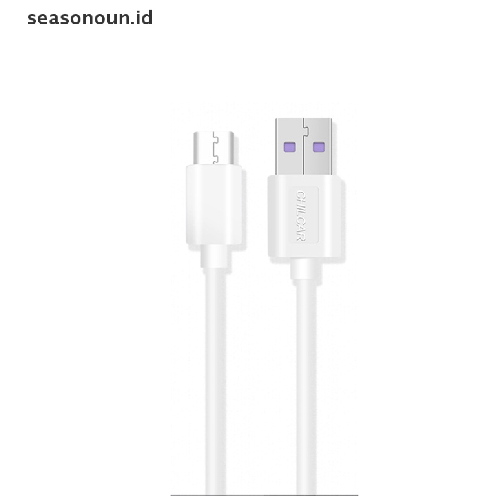 Seasonoun Kabel Data Charger nylon 30cm Micro USB Type C Untuk Kabel Hp Android huawei.