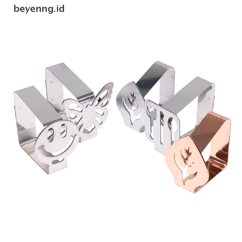 Beyen Klip Taplak Meja Daun Stainless Steel Table Cover Clip Penjepit Holder Ornamen ID