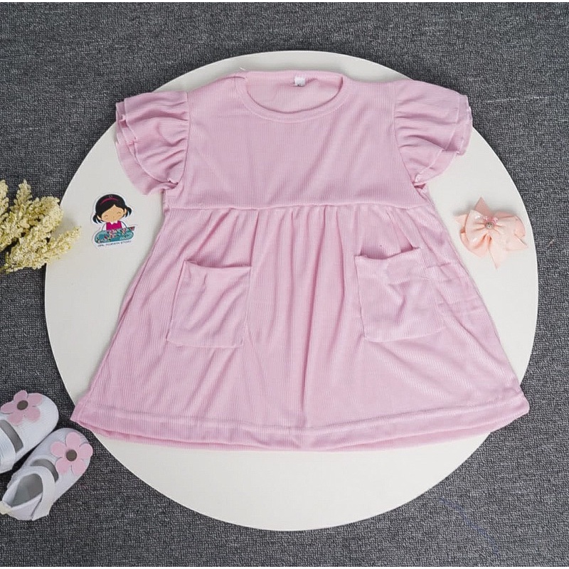 BEFAST - ZFS PAKAIAN ANAK LALA / DRESS ANAK LADY RIB / Dress Anak-Anak Perempuan Terbaru / Pakaian Anak Terlaris / Fashion Casual Anak perempuan / Dress Balita / Termurah