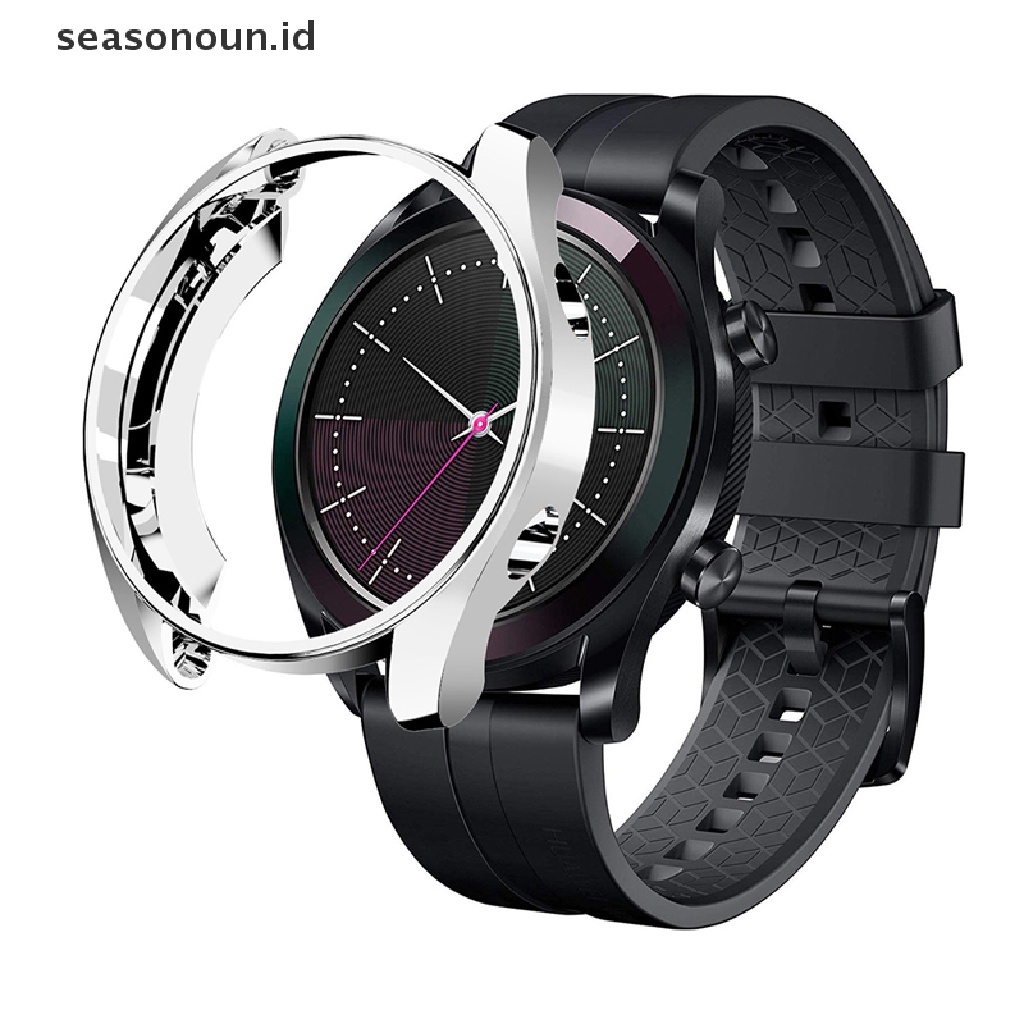 Seasonoun Silikon Case Untuk Huawei Watch GT GT2 46mm Pelindung Layar Plag Soft cover.