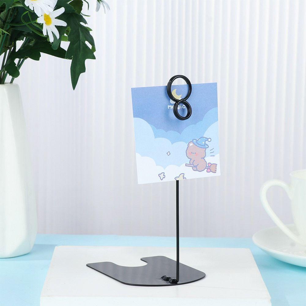 Suyo 2Pcs Tempat Kartu Holder Desktop Dekorasi Pernikahan Foto Klip Price Label Holder