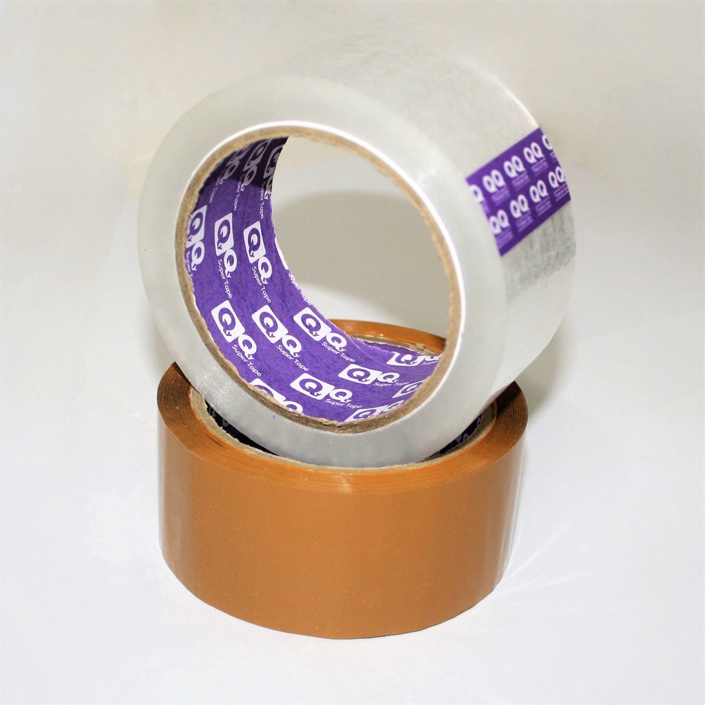 Lakban Bening / Coklat 1 Slop(6Roll) 2IncH 45mmx90Yards &quot;QQ&quot; PURPLE CORE TOP QUALITY -CETRO