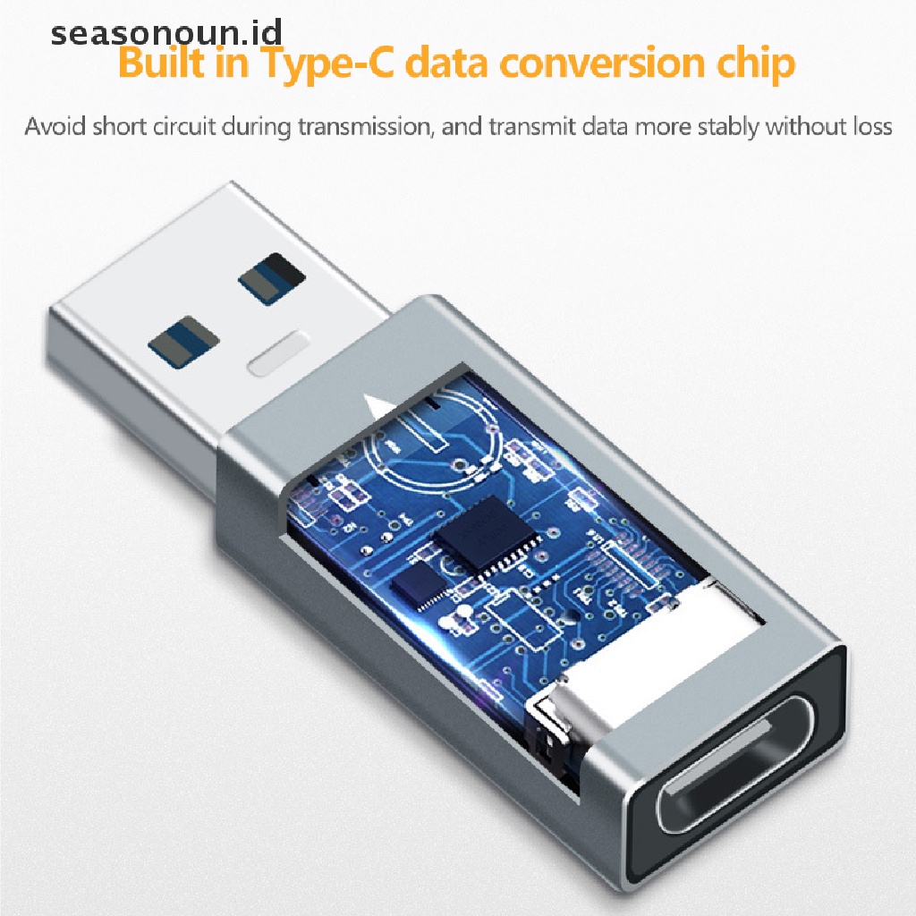 Seasonoun USB 3.1 Ke Tipe C Adapter Data Sync Converter Kabel Ekstensi 10Gbps Konverter Transfer Data Cepat Adapter Charge Telepon.