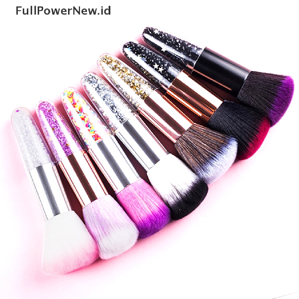 Power 1Pcs Professional Candy-Warna Fluffy Powder Blush Brush Chubby Portable ID
