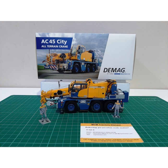 Diecast Miniatur Alat Berat Demag AC45 Mobile Crane Large Wheel (1:50)
