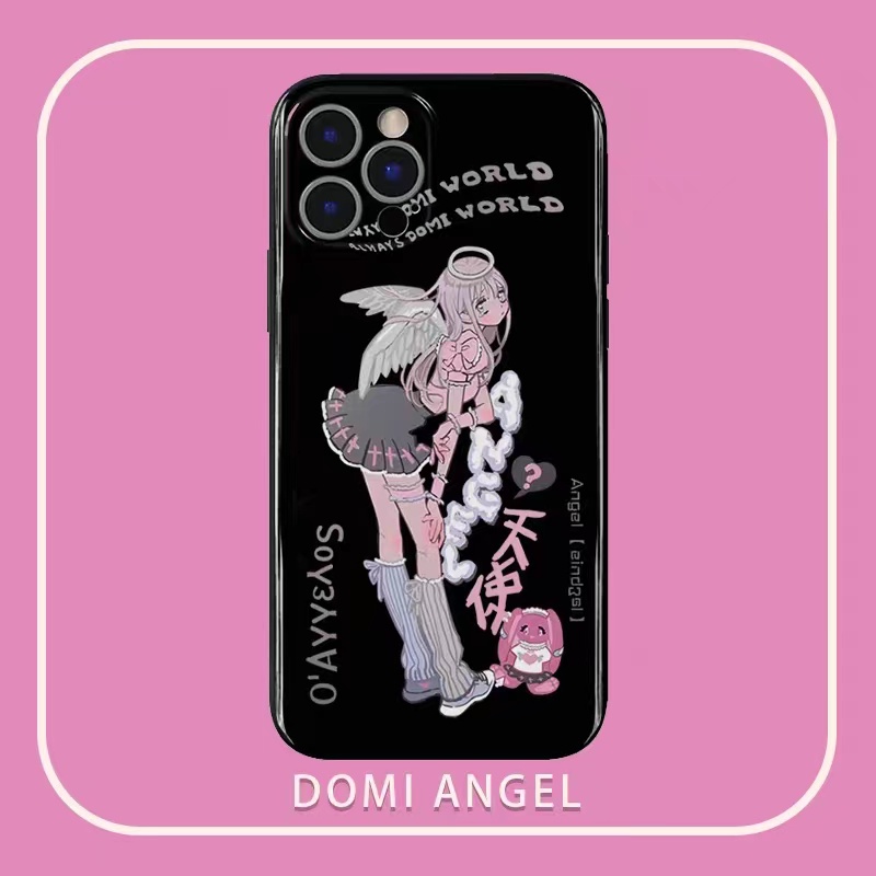 IPHONE Ins Pola Gadis Cantik Cocok Untuk Iphone14 14pro 14plus 13 13pro 13prm iPhone12 7Plus 8Plus Xr XS 13 Pro Max Empat Sudut Casing Ponsel Tahan Guncangan