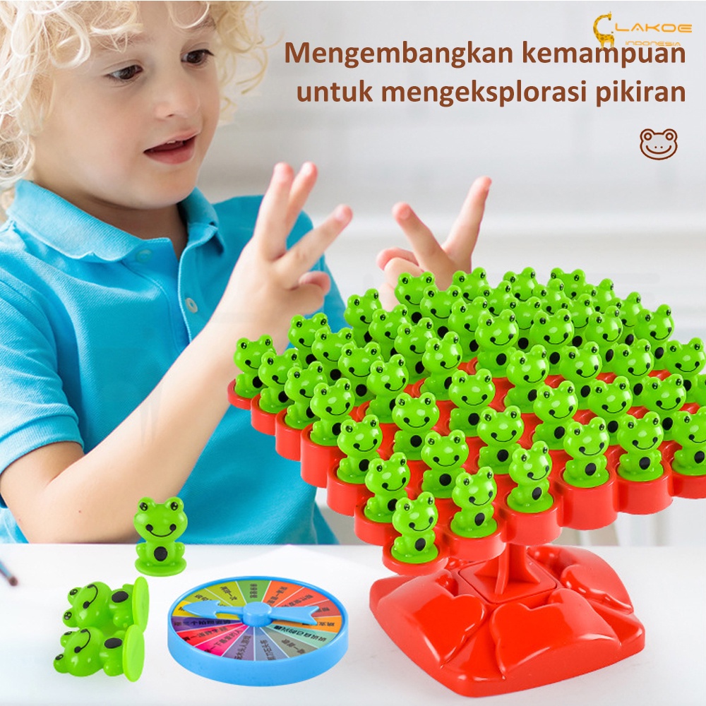 LAKOE Mainan edukasi anak board game Mainan Pohon Keseimbangan Katak