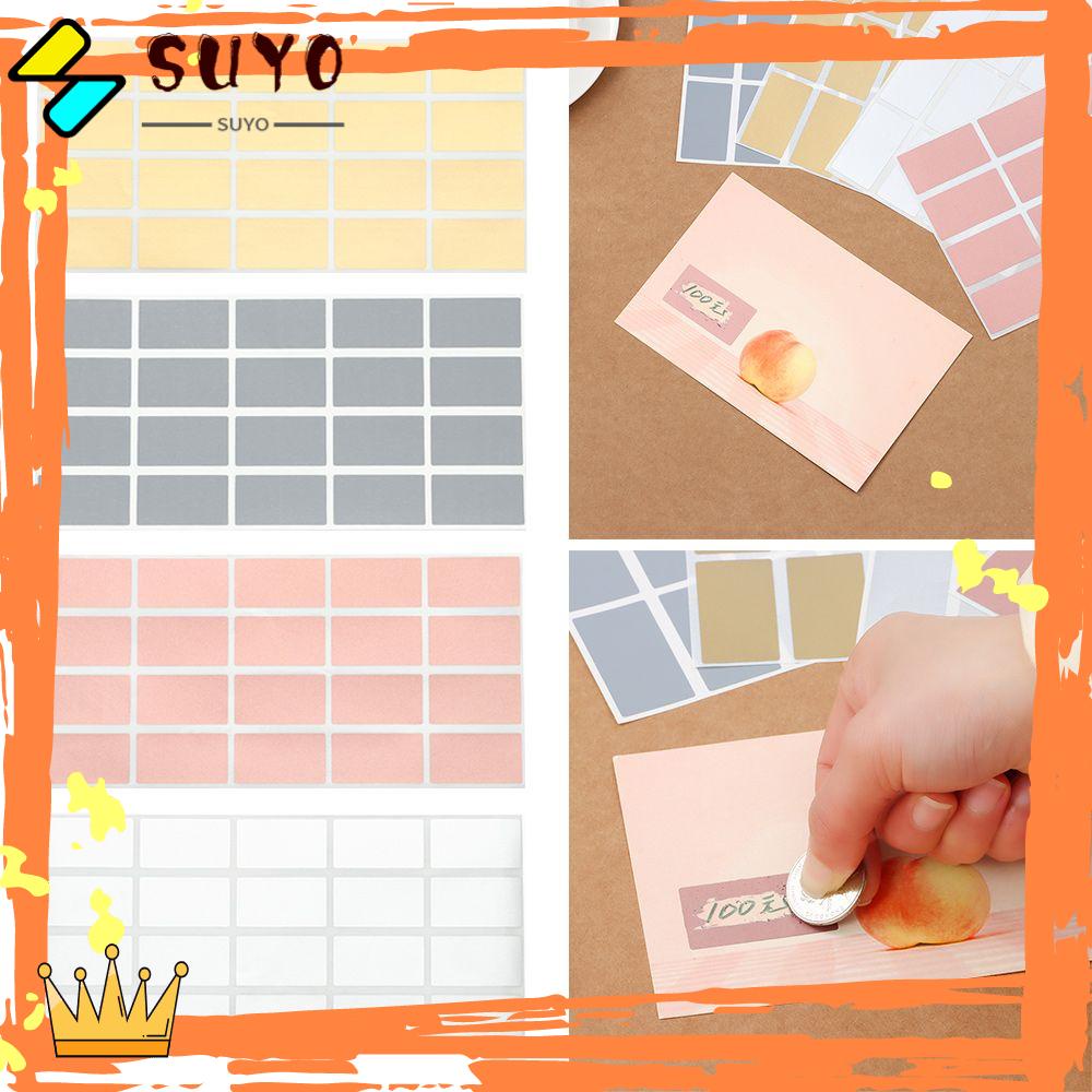 Suyo 100 Pcs Scratch Off Stiker DIY Game Coating sticker Alat Tulis Perlengkapan Pesta