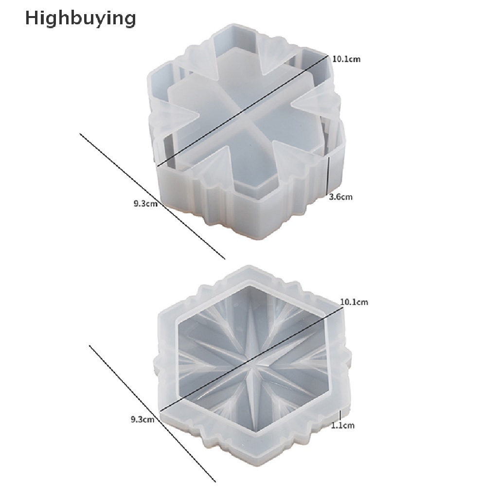 Hbid DIY Kotak Penyimpanan Bintang Berujung Enam Cetakan Silikon Bintang Kotak Penyimpanan Perhiasan Kristal Epoxy Resin Cetakan Glory