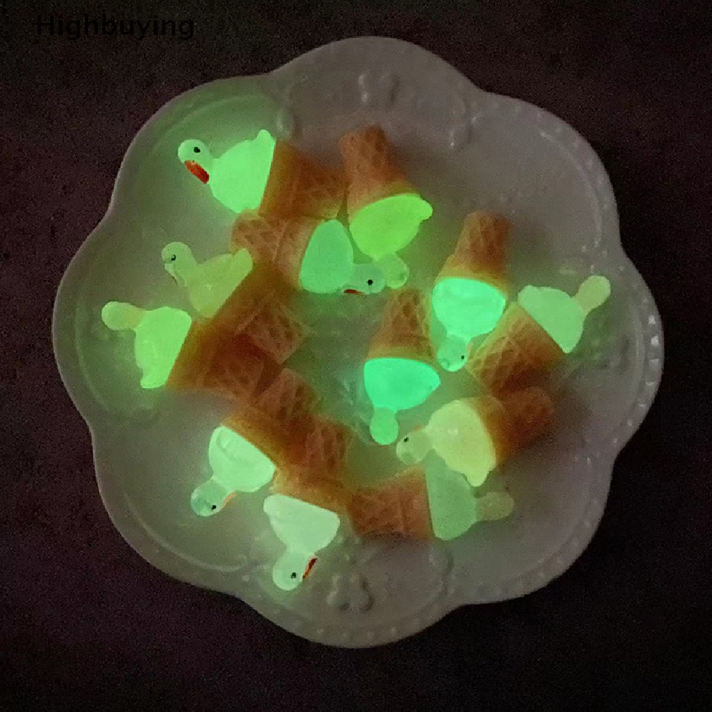 Hbid 5pcs DIY Fluorescence Swan Ice Cream Resin Aksesoris Hiasan Untuk Crafg Bahan Perhiasan Ch Supply Seni Dekorasi Glory