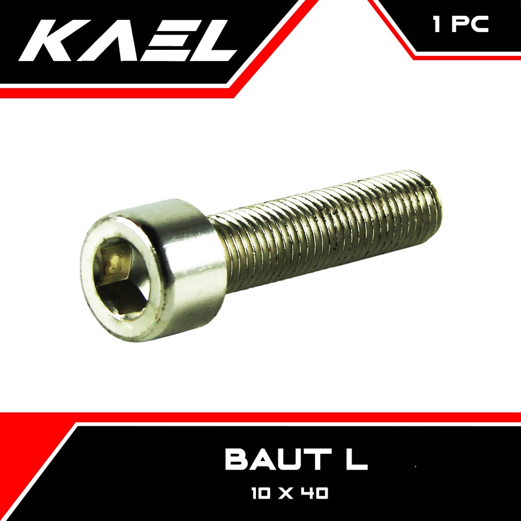 Baut L 10x40 Kunci L8 Pitch 1,25 M10x40 P 1.25 Baud Bolt