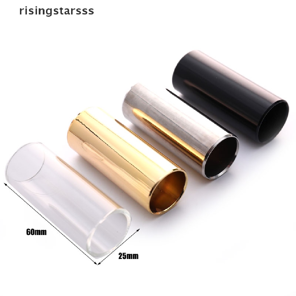Rsid Span-new 60MM Gitar Slide Bar Stainless Steel Metal/Glass Finger Slides Untuk Ukulele Jelly