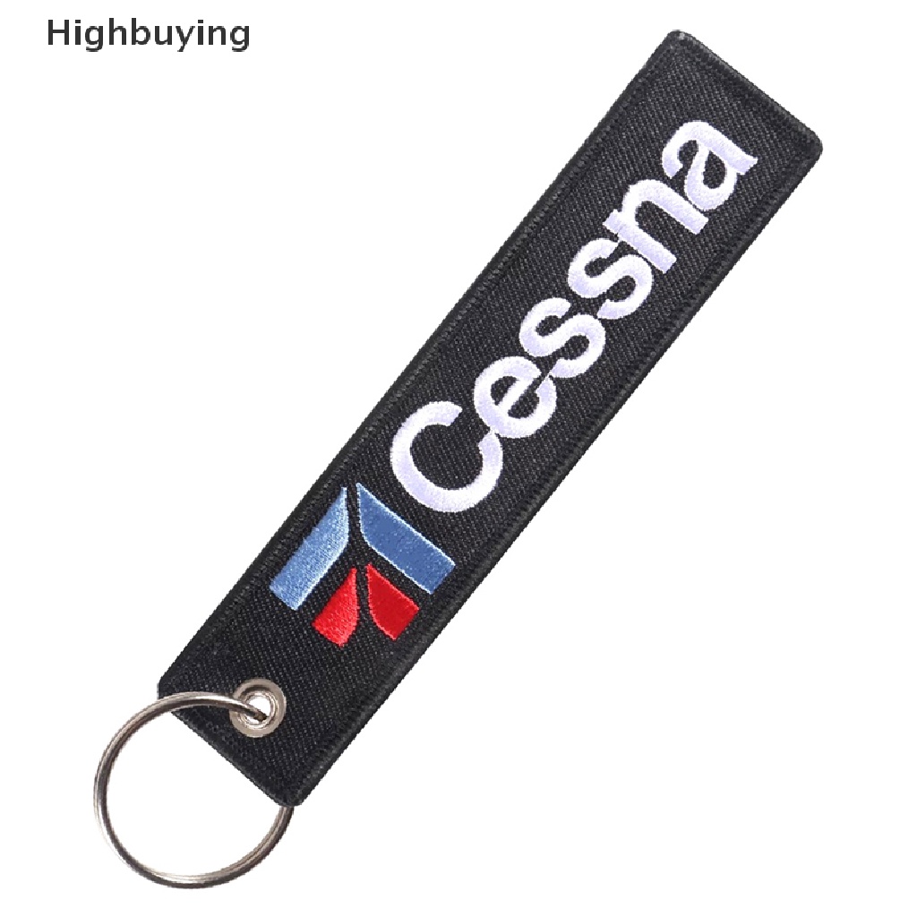 Hbid 1PC Huruf Cessna Boths Motif Bordir Gantungan Kunci Motor Key Ring Perhiasan Hadiah Aksesoris Glory