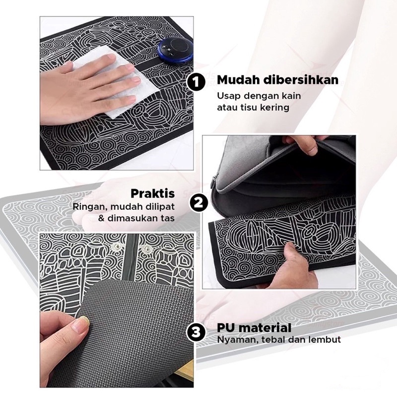EMS Foot Massager Alat Pijat Kaki Pad Mat Listrik