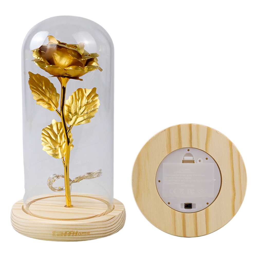 (BISA COD) FTIHSHP  Lampu Meja Hias LED Mawar Beauty &amp; The Beast Warm White - AC01