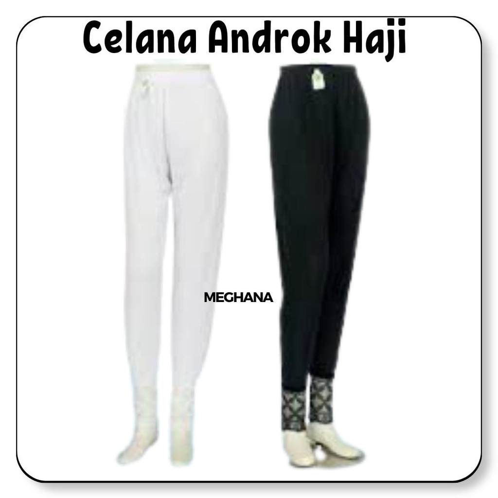 ANDROK CELANA RENDA | ANDROK HAJI | LEGGING RENDA HITAM PUTIH
