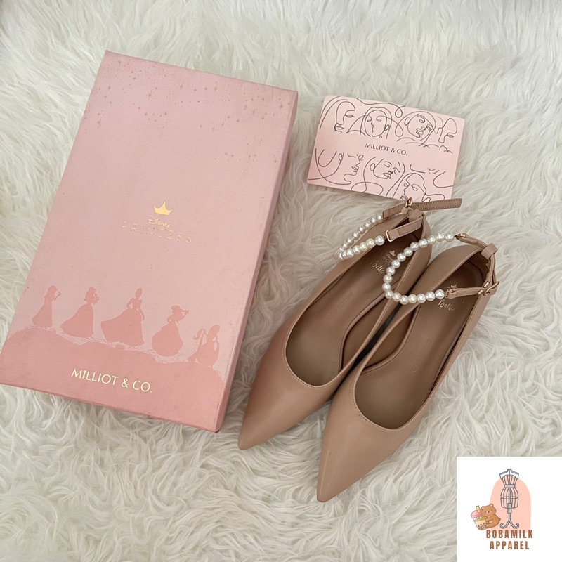 𝙋𝙍𝙀𝙇𝙊𝙑𝙀𝘿 Milliot & Co Disney Princess Belle Bibliophile Classic Pump Heels Pointed Toe Heels (Nude) 
