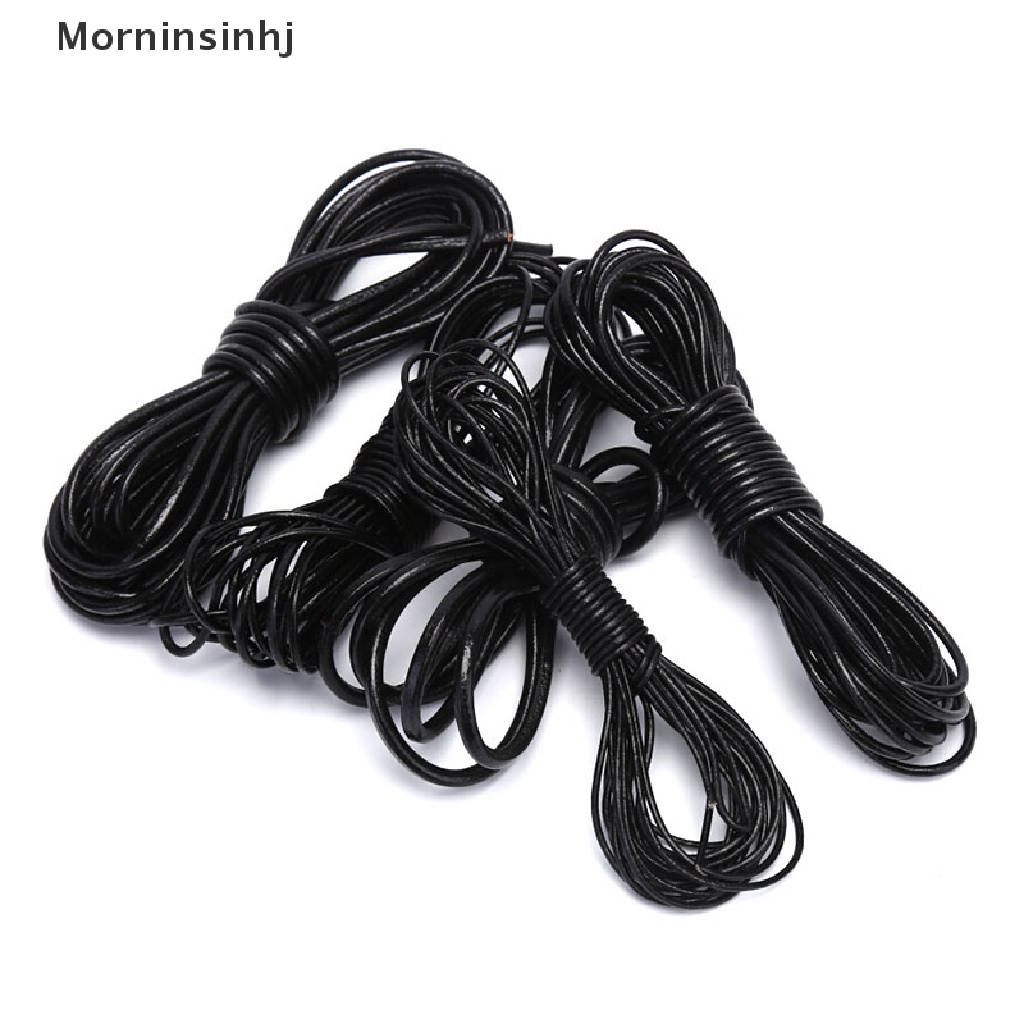 Mornin2/5m Leather Round Rope Cord Untuk Gelang Kalung DIY Membuat Perhiasan Craft id