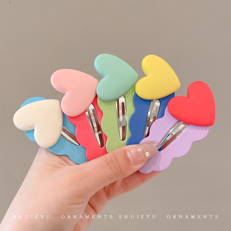 Candy -Colour Cloud Hair Clip Rambut Patah Perempuan Sebelum Poni Kartu BB Clip Tutup Kepala Anak