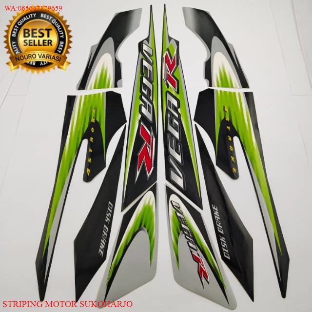 (ORI) Striping Yamaha Vega r new 2006 2007 hitam silver list body standar KUALITAS ORIGINAL MURAH