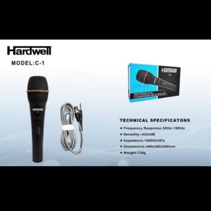 Mic Kabel Condenser HARDWELL C1 / C 1 / C-1 ORIGINAL The Best Quality