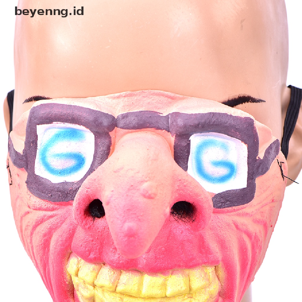 Beyen Half Face Comedy Orang Lucu Masker Wajah Stag Hen Latex Topeng Pesta Masquerade ID