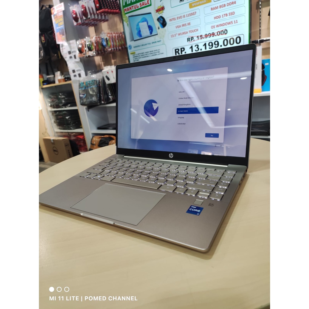 Laptop Slim Murah Hp Laptop Pavilion Plus 14 OLED I7 12700H 16GB 2TB SSD IRIS XE 14&quot; 2.8K 90Hz BACKLIT FINGERPRINT WINDOWS 11 Gold