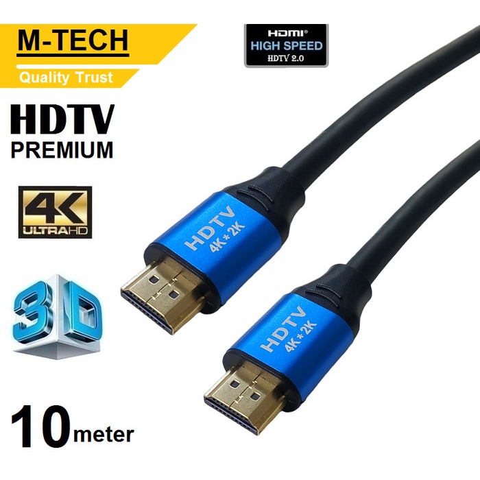 Kabel HDMI HDTV 2.0 4K 2x 2K High Speed Panjang 1.5 3 5 10 15 20 30 M