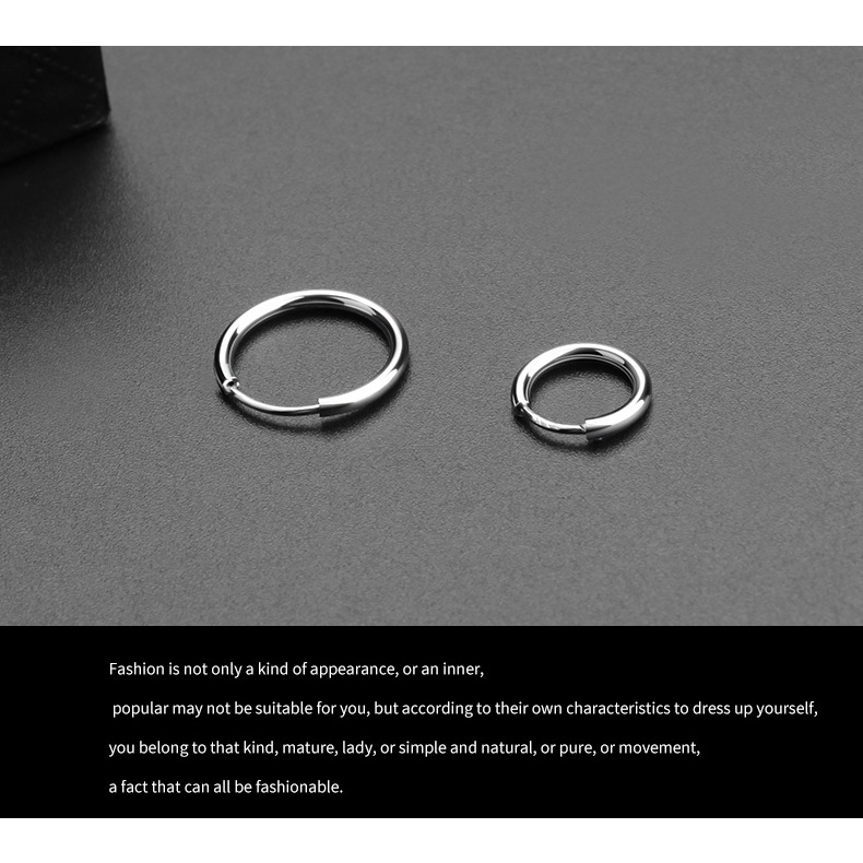 Goldkingdom Aksesoris Perhiasan Fashion Ready Stock Anti-Alergi Perak Anting Cincin Gesper Single Perhiasan Kepribadian Fashion Korea