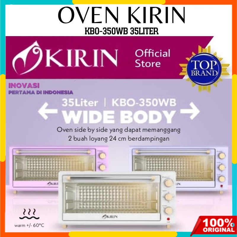 Kirin KBO-350WB Oven Listrik 35 Liter Putih