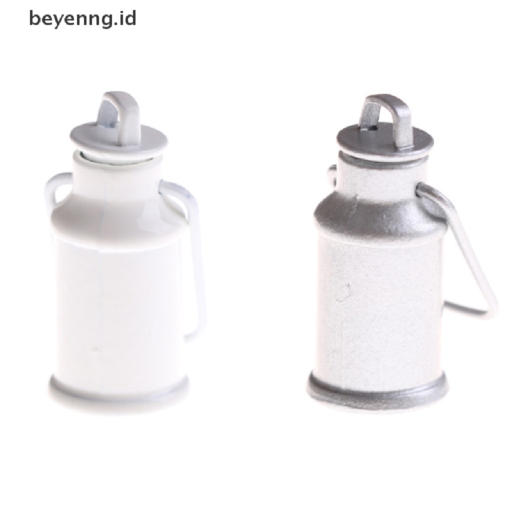 Beyen1:12 Toples Susu Miniatur Rumah Boneka Barel Dengan Tutup Kitchen Milk Can Bucket ID