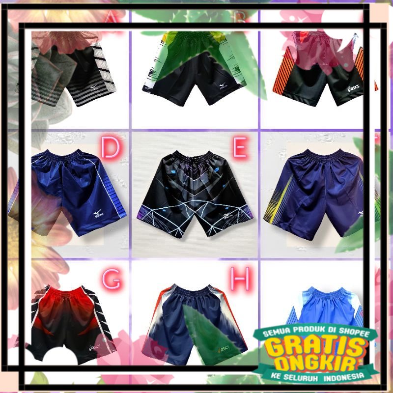 Celana Olahraga Volly Full Printing Terbaru 2021 kolor Voli Futsal Voly Badminton Muda Jaya Sport / 