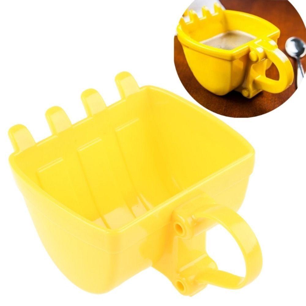 [Elegan] Tea Cup 3D Lucu Excavator Bucket Portable Gelas Kopi Plastik