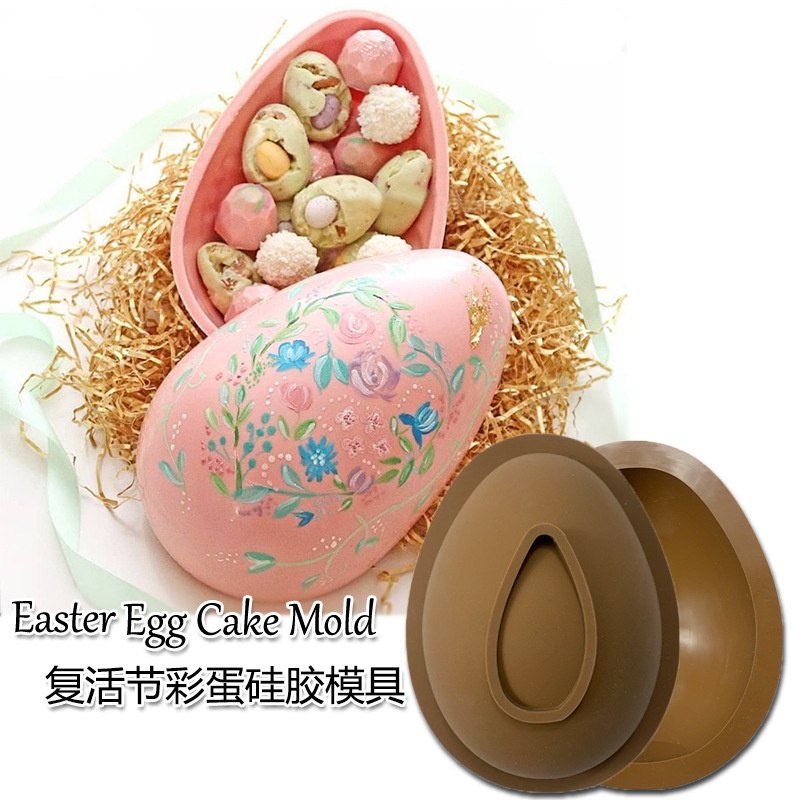 Cetakan Silikon Telur Paskah Easter Egg Mousse Cake Coklat Puding Baking Silicone Grinder