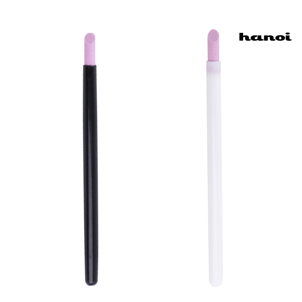 Hi * Nail Art Quartz Scrub Stone Cuticle Remover Pen Pendorong Manicure Polish Alat