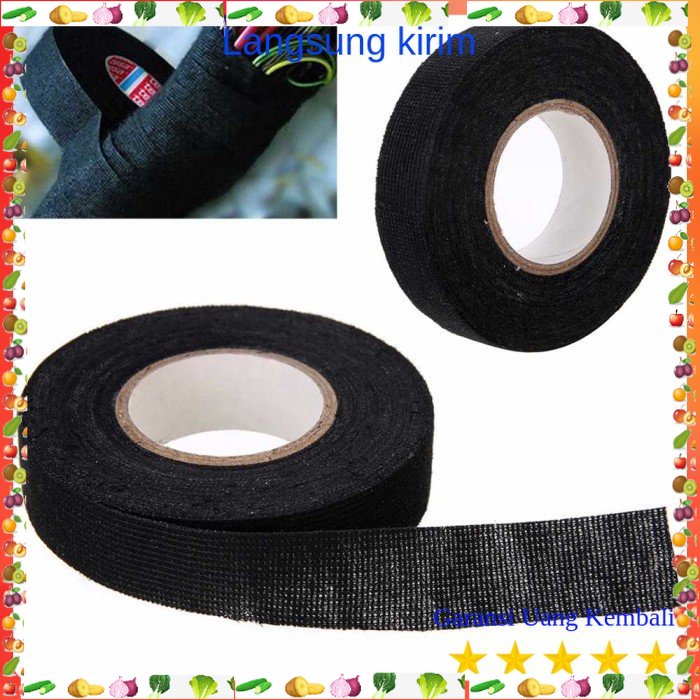 

Mayitr AG Lakban Kabel Listrik Adhesive Cloth Wiring Tape 19mm B980