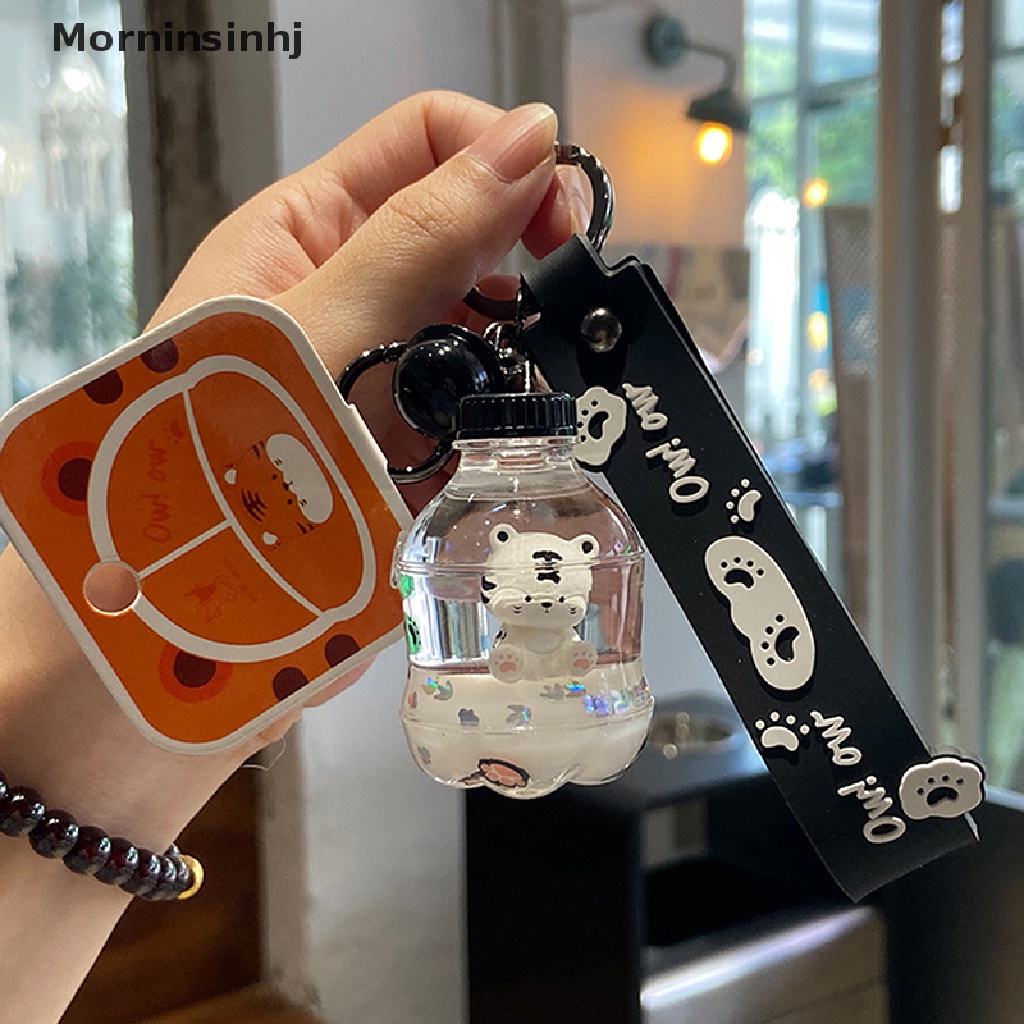 Mornin Cairan Minyak Gendut Macan Pasir Hisap Gantungan Kunci Botol Soda Lucu Floag Peal Keyring id