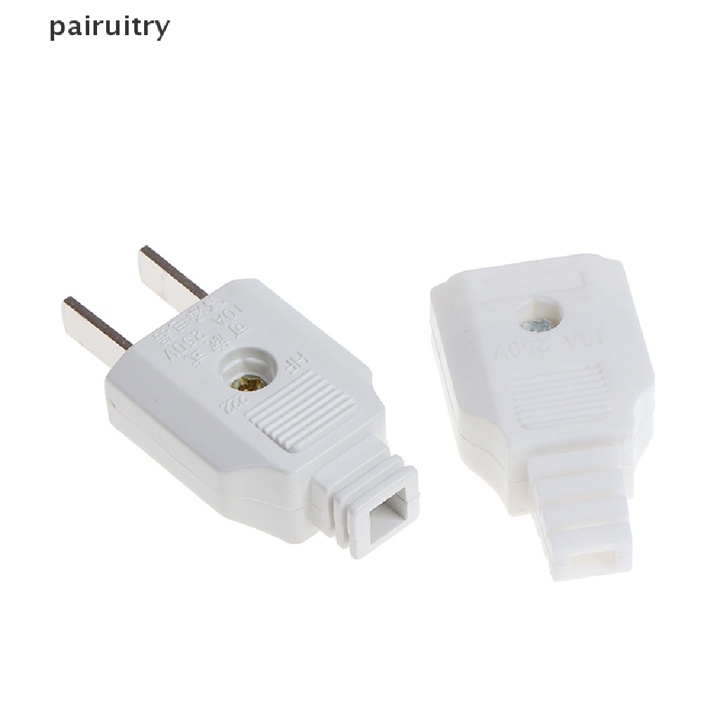 Prt US 2pin Gepeng AC Listrik Power Male Plug Female Socket Outlet Adaptor Kawat PRT