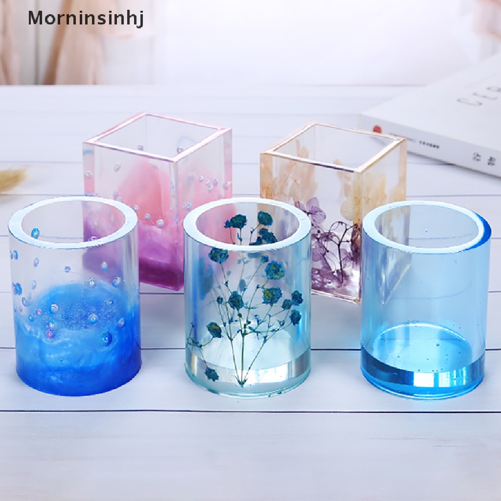 Mornin Cetakan Resin Silikon Holder Epoxy Casg Art Coaster Cup Pen Mould DIY id