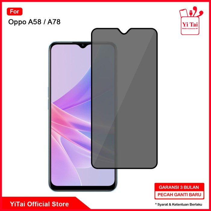 YI TAI - Tempered Glass Spy Oppo A58 5G Oppo A78  5G  YI TAI Indonesia