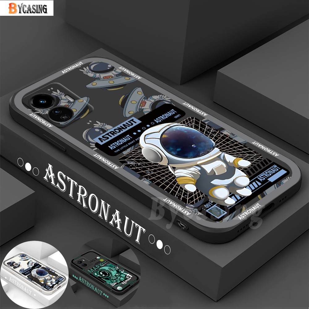 IPHONE Case Fashion Untuk Iphone14 Pro Max Iphone11 12 13 iPhone6 6S 78 Plus Xs Max XR SE 2020 Fashion Mars Pesawat Luar Angkasa Astronot Shockproof Karet Lembut Phone Cover BY