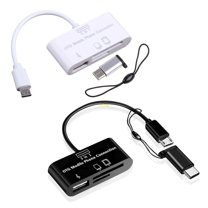 Btsg Super Speed Type C Memory Card Reader Compact Flash Card Adapter Untuk Micro USB SD TF Card U Disk Converter Untuk Comp