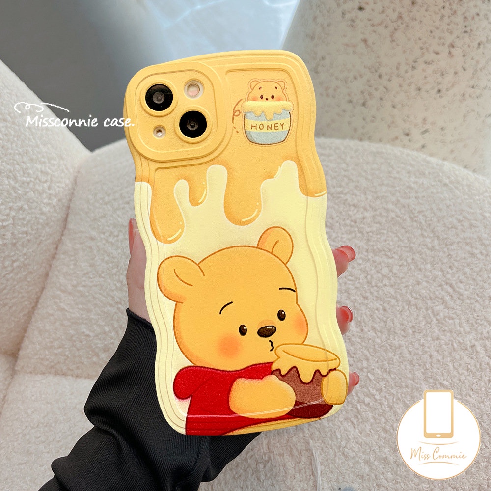 Infinix Hot9 8 11 10T 10play 12 Pro Hot 10s 11s 12i 20 11s NFC 10Lite 20s Smart5 4 6 Plus Note8 12 G96 10Pro 12Pro 12 2023 Winnie The Pooh Strawberry Bear Manyo Lucu Lembut Sarung