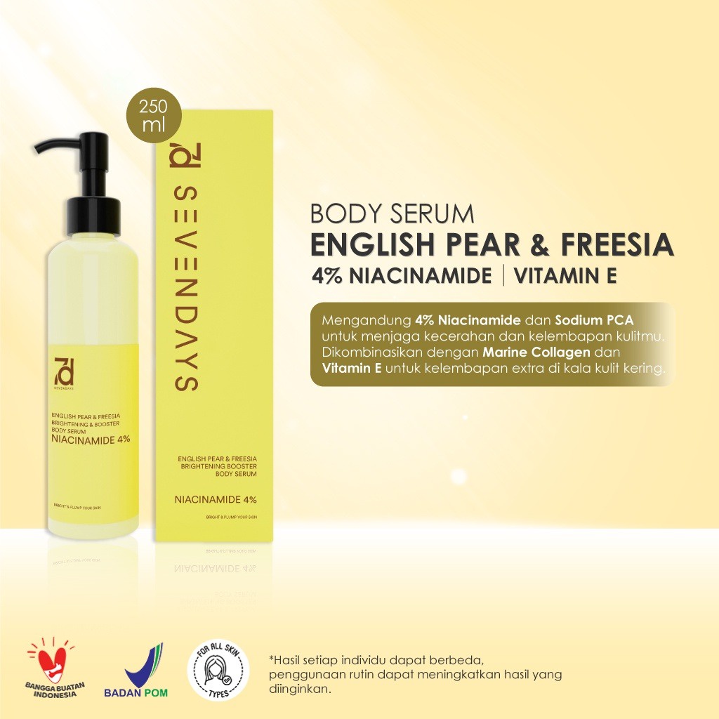 SEVEN DAYS Body serum 250ml - Body Serum Brightening AHA BHA Moisture