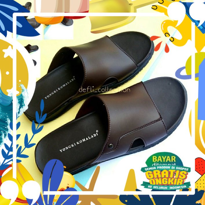 SANDAL PRIA DEWASA YONGKI KOMALADI//SENDAL SELOP PRIA//SANDAL COWOK MODEL TERBARU//ALAS KAKI PRIA DE