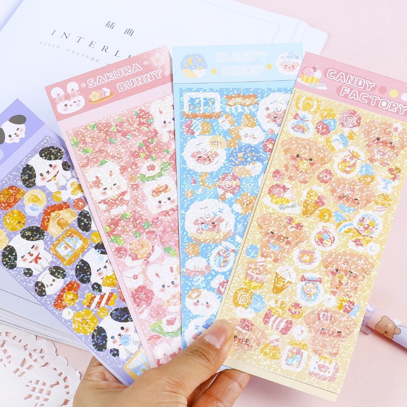 

Stiker Murah DIY Keychain - Stiker Glitter - Stiker Lucu waterproof [thehanscorner] SM-001