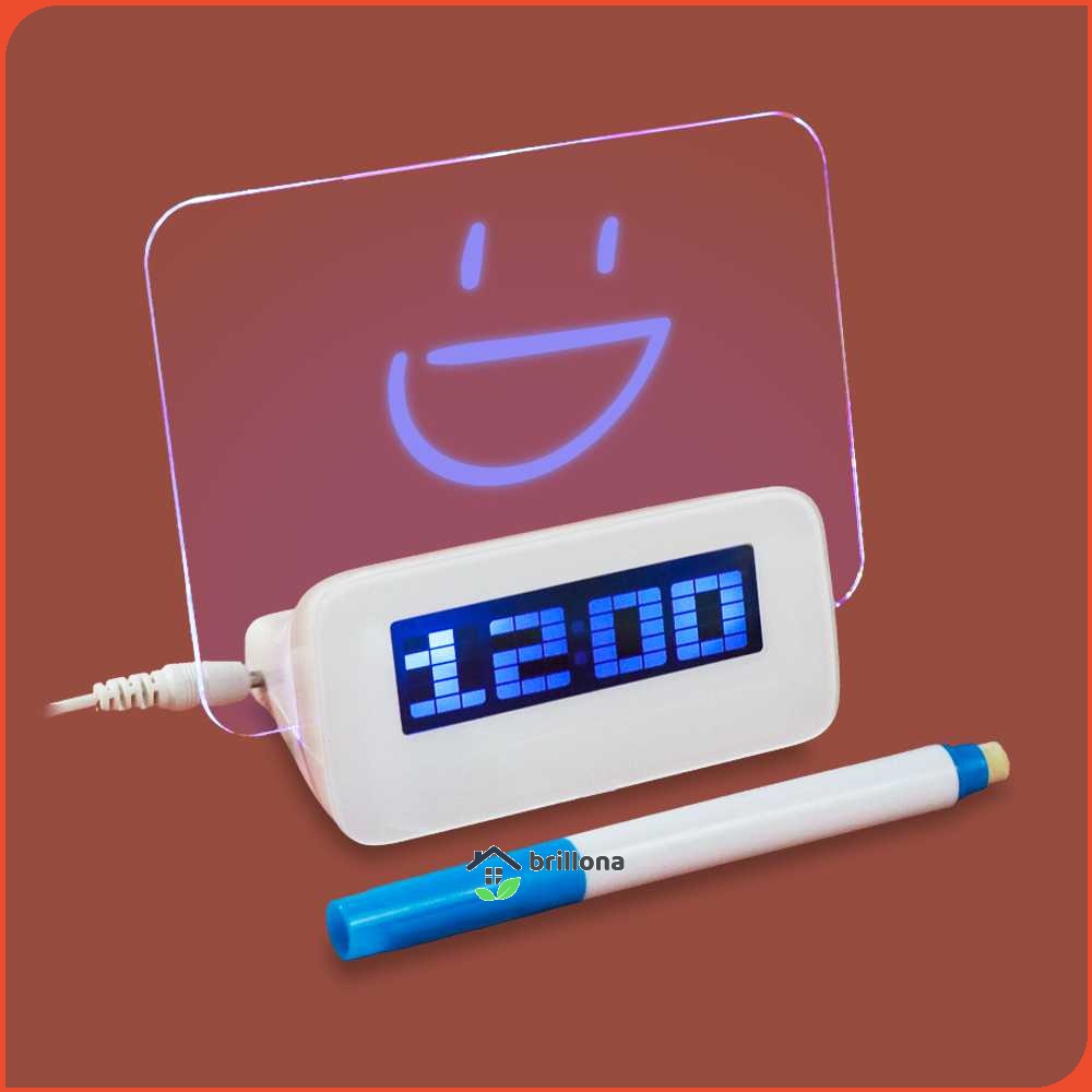 Satzuma Jam LCD Display Alarm Clock with Memo Board - 003